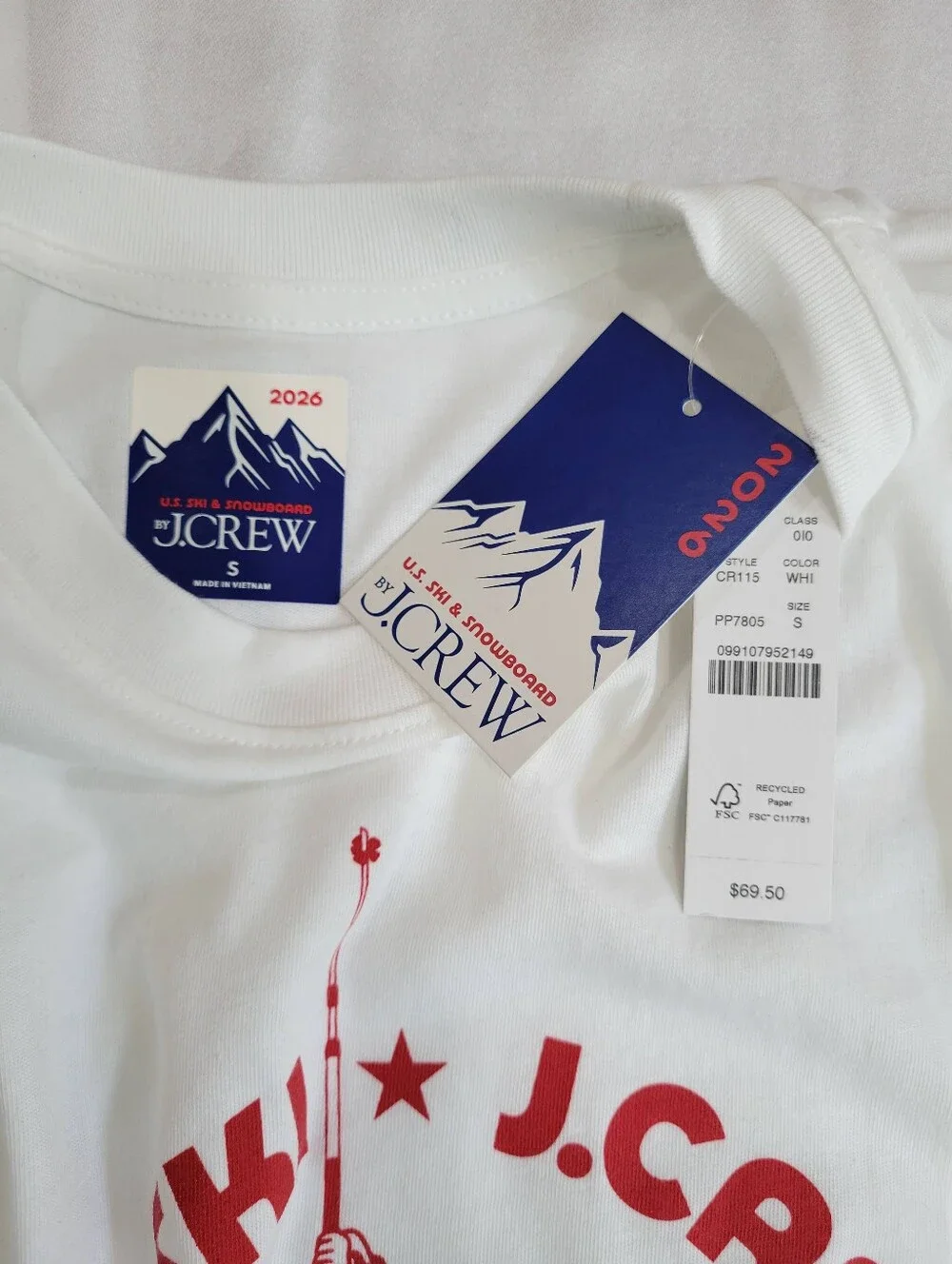 J Crew U.S. Ski & Snowboard by J.Crew classic-fit graphic T-shirt in vintage Tee